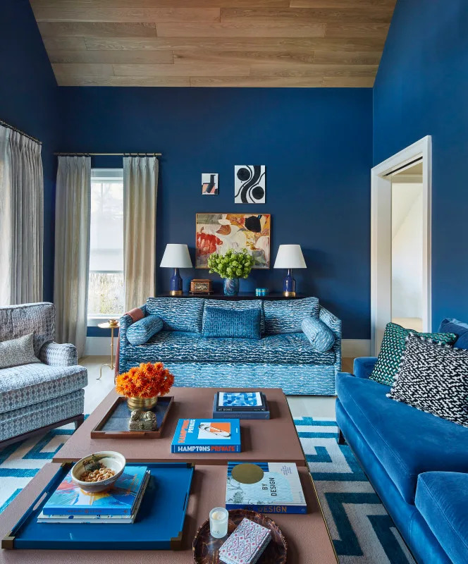 17 Blue Living Rooms So Stunning, You'll Want to Redecorate Tonight