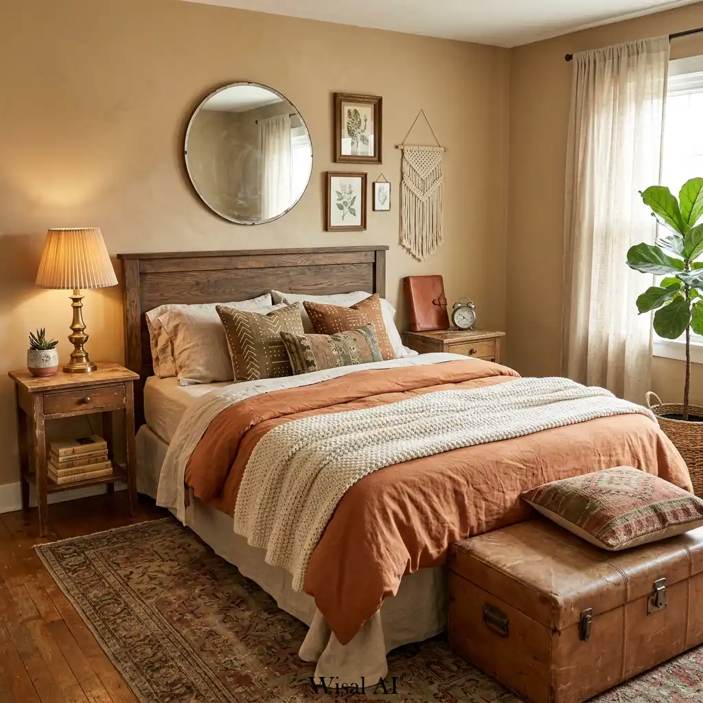 17 Tan Bohemian Bedroom Ideas for a Cozy Warm and Natural Look | Wisal