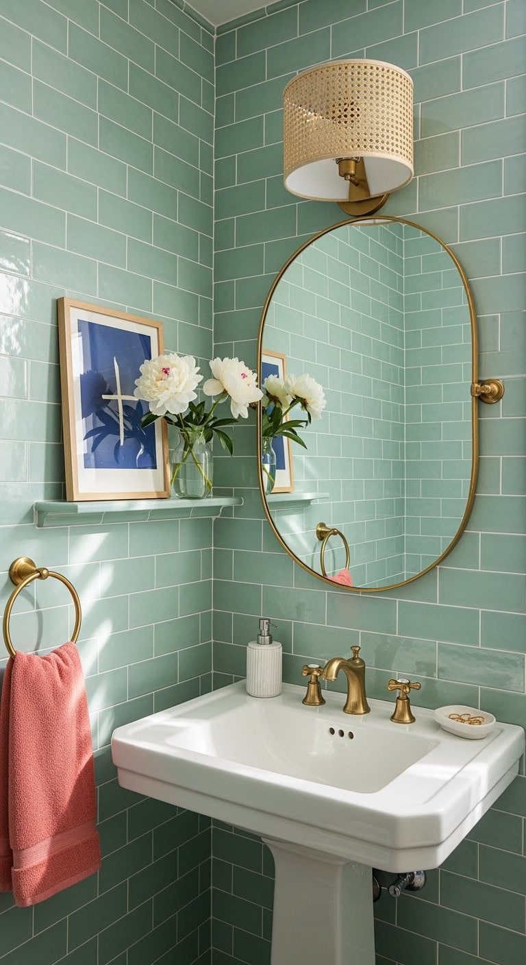 23 Gorgeous Green Subway Tile Bathrooms