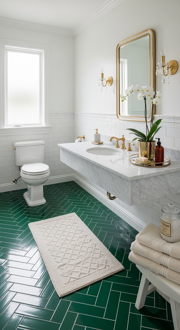23 Gorgeous Green Subway Tile Bathrooms