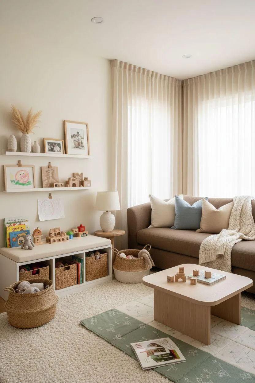 25+ Kid Friendly Living Rooms That Don't Feel Like a Playroom – World Day