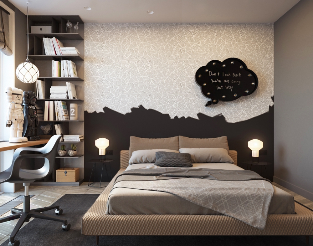 3 Teen Bedroom and Study Designs: Using Deep Colors — Home Office Bits