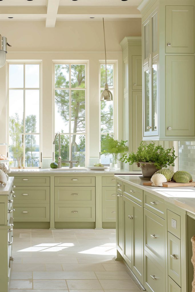 40 Serene Sage Green Kitchen Cabinet Inspirations to Transform Your Space - Living Chic