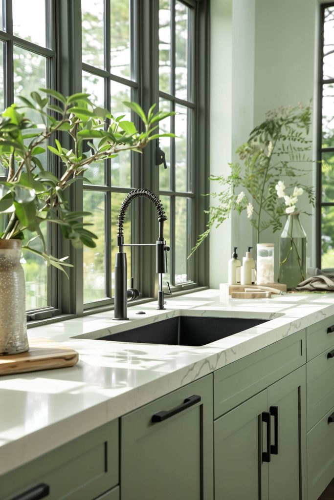 40 Serene Sage Green Kitchen Cabinet Inspirations to Transform Your Space - Living Chic