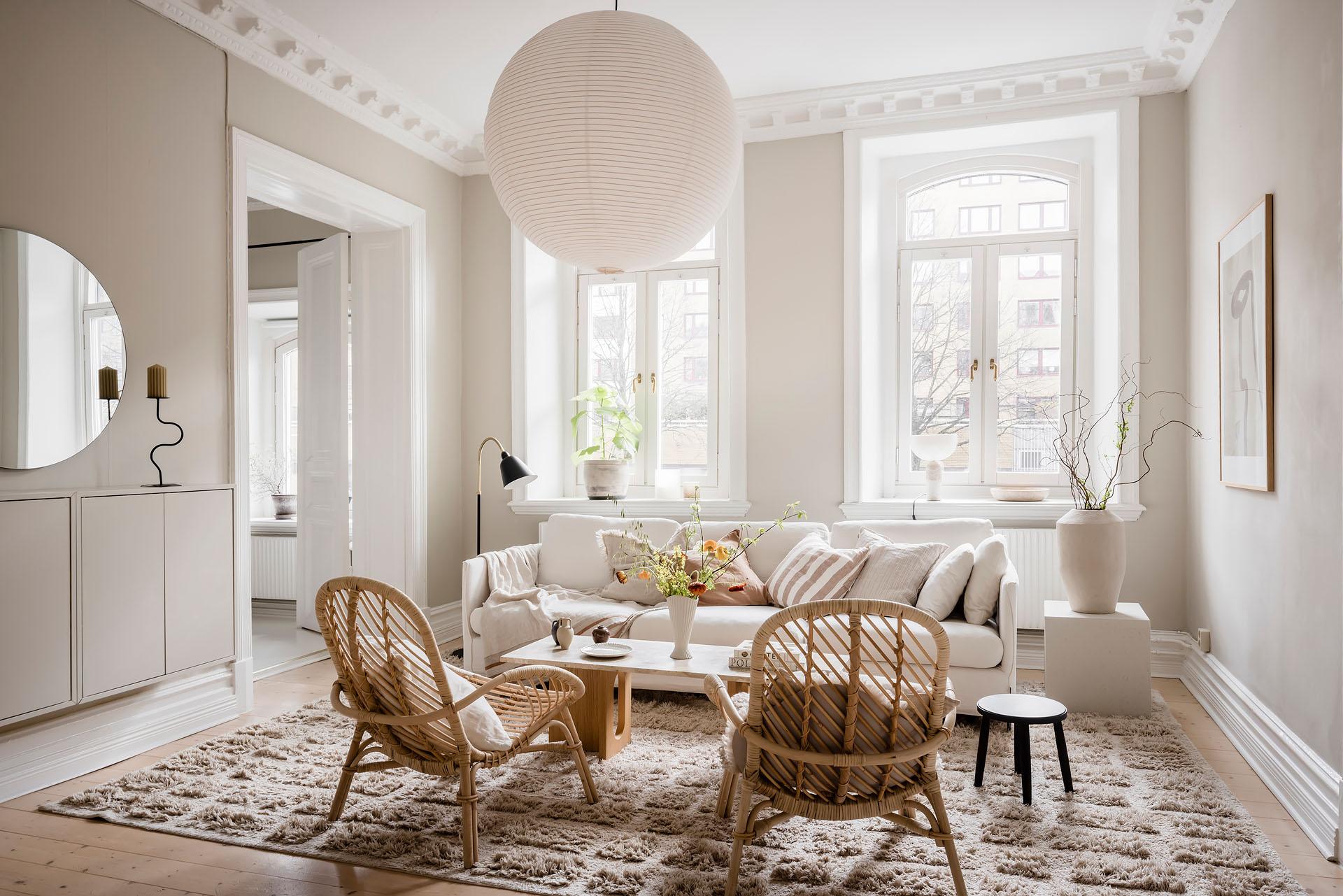 7 Dreamy Beige Scandinavian Apartments in Sweden | Inspiring Home Tours