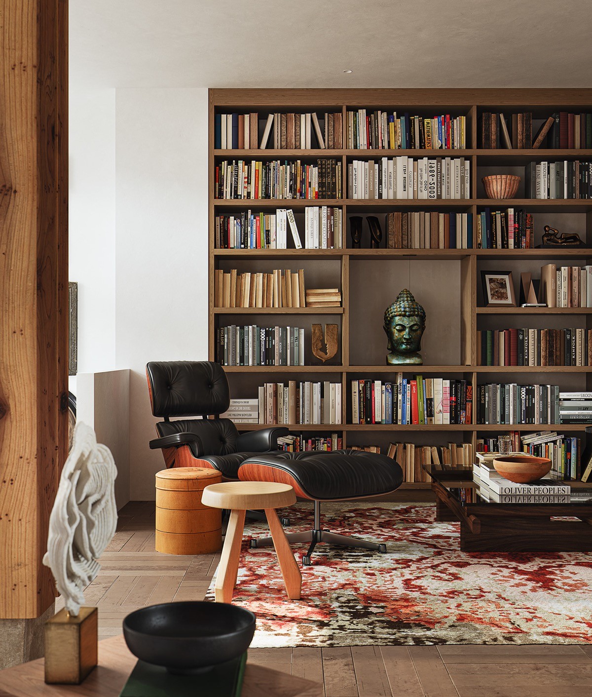 A Book Lover's Home With Mid-Century Modern Flair