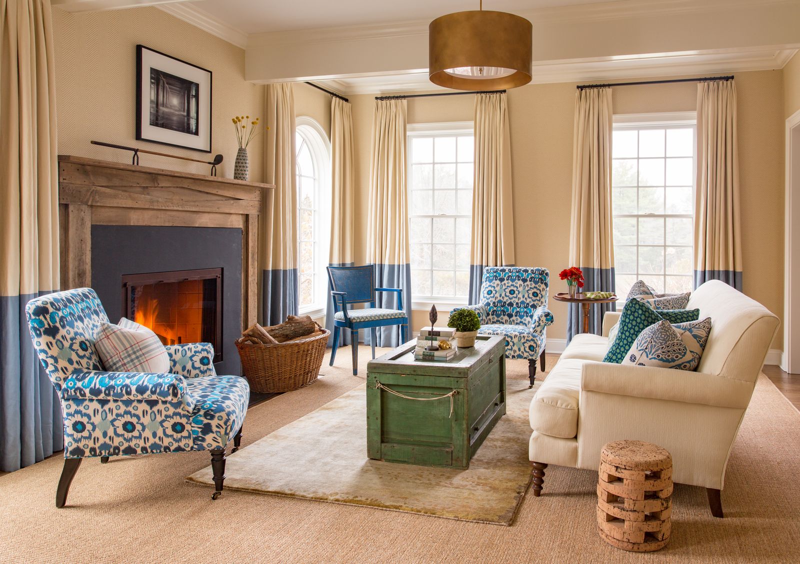 A modern country house transformed by a playful mix of antiques, bold patterns and contemporary details | House & Garden