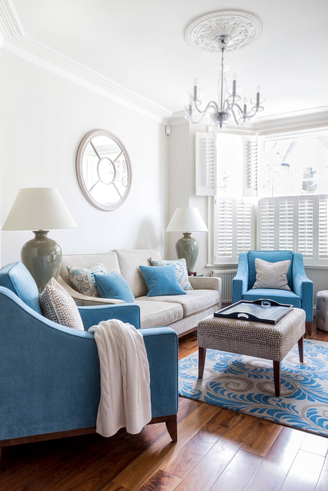 Beautiful Blue and Grey Living Room Ideas You're Going to Love | Houzz UK