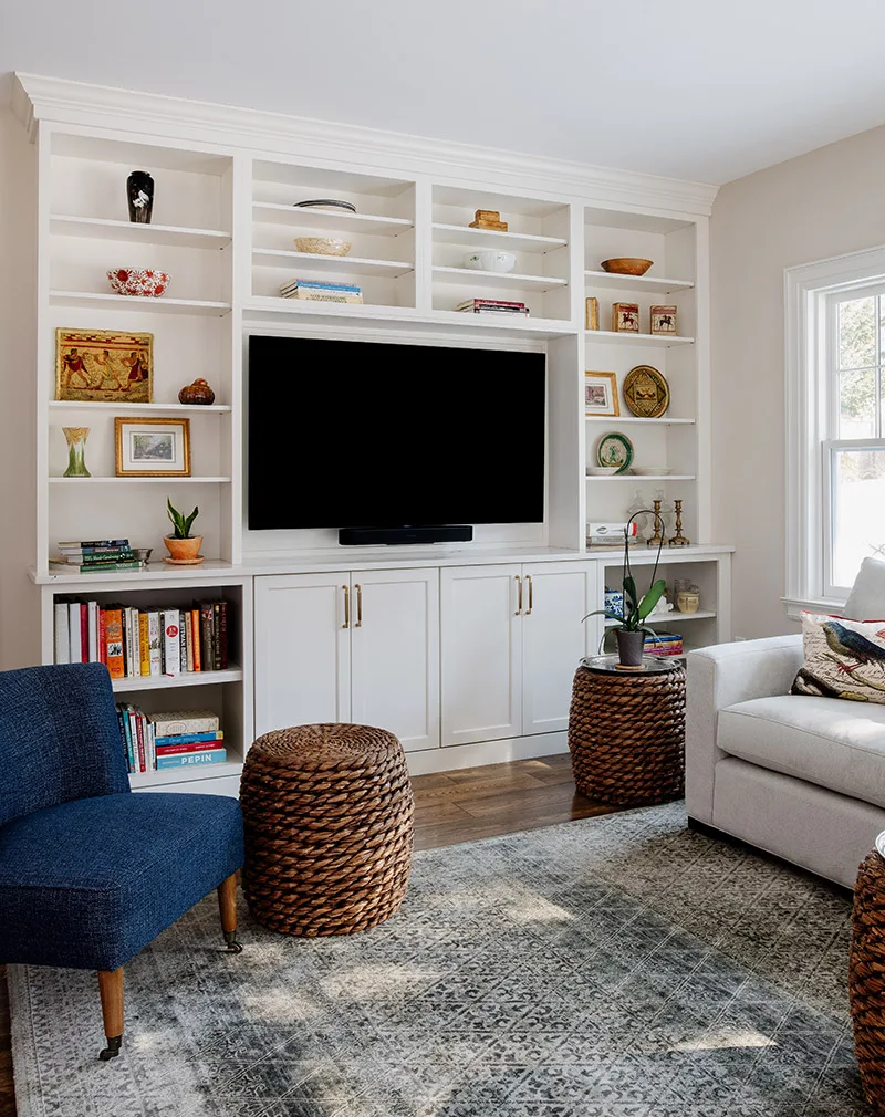 Built-In Library Shelving - StoneHill Cabinetry