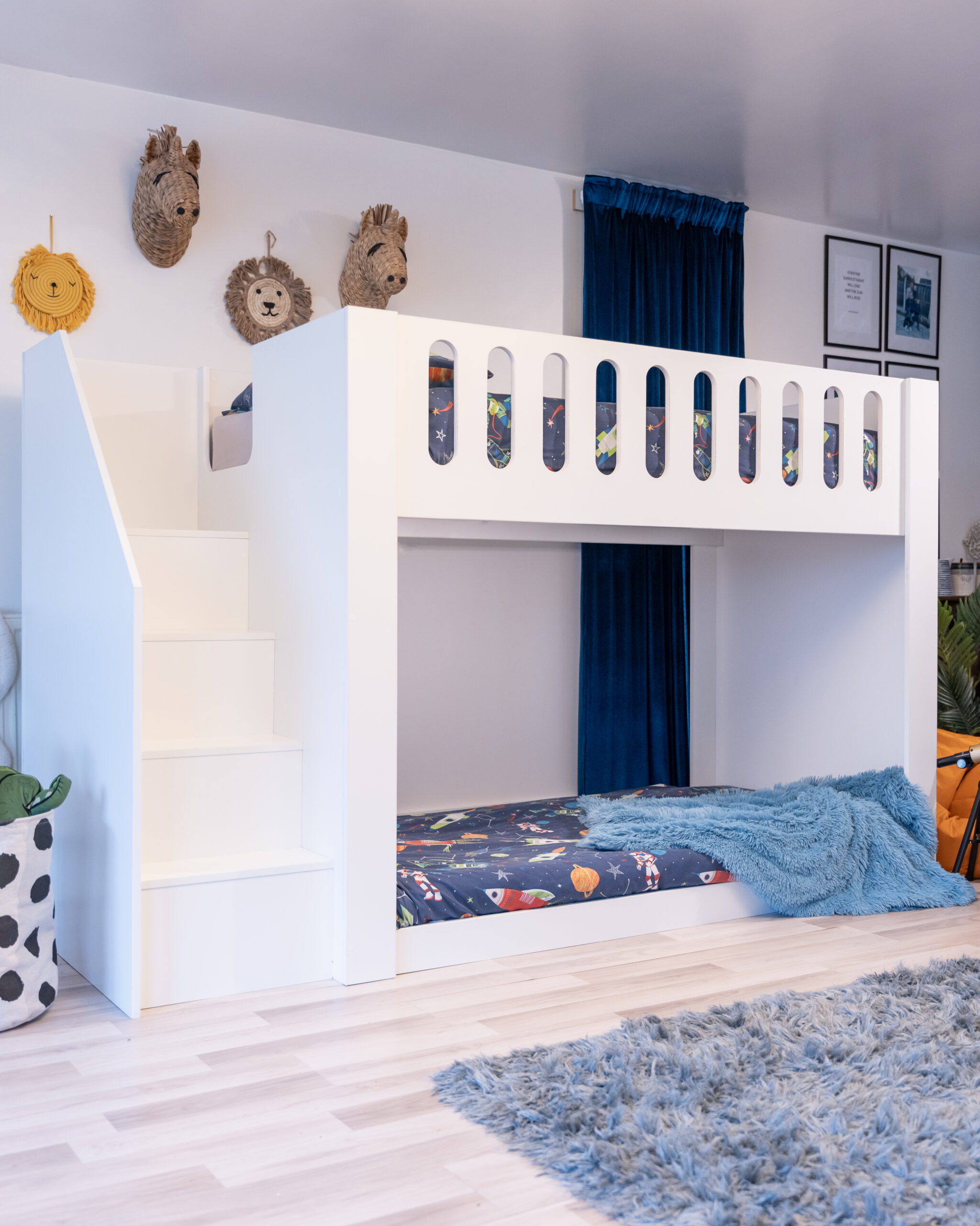 bunk bed with stairs
