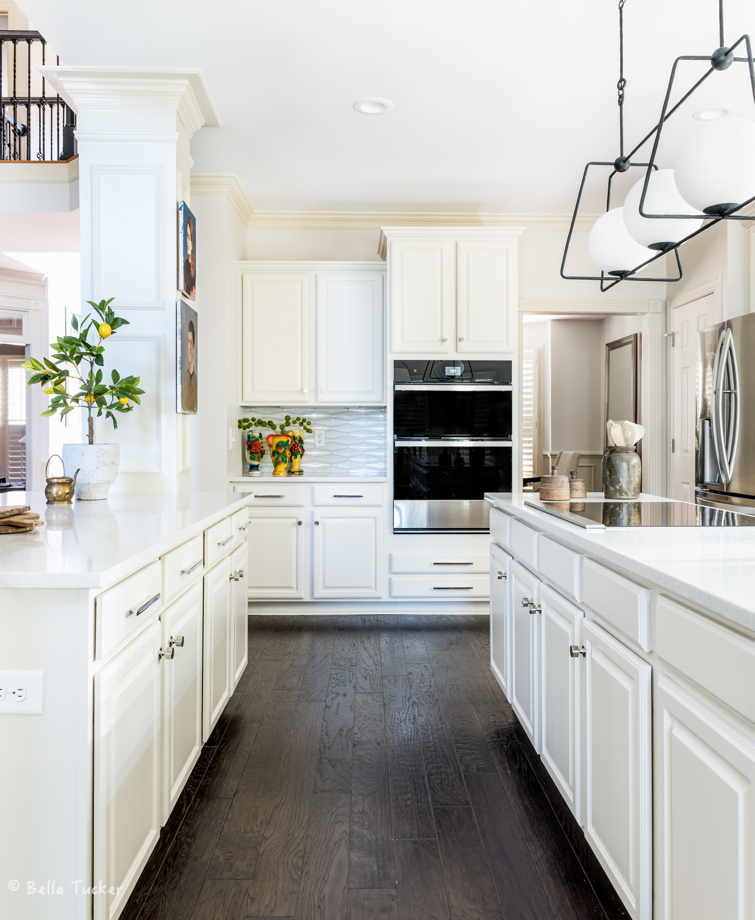 creamy-white-cabinets-pale-oak-walls - Bella Tucker