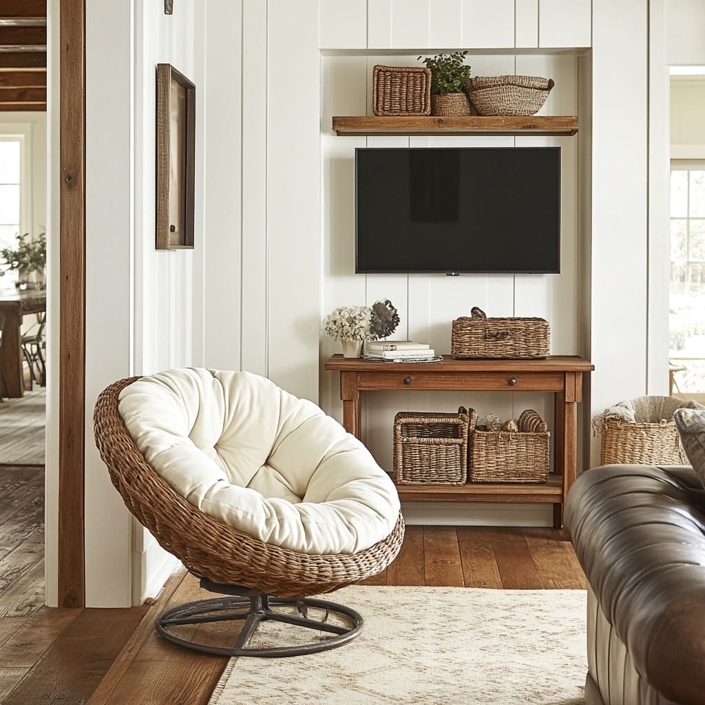 Create a Cozy Living Room Nook with Stylish Papasan Chairs