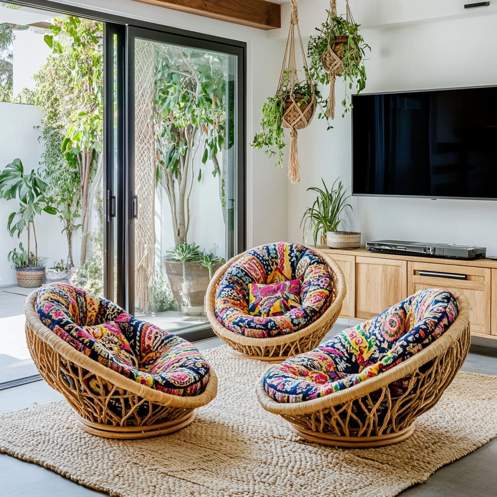 Create a Cozy Living Room Nook with Stylish Papasan Chairs