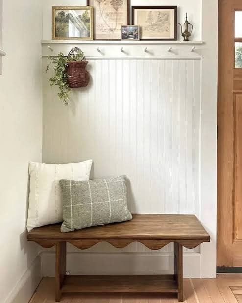 DIY Entryway Makeover-Solution For Homes With No Foyer - Painting by the Penny