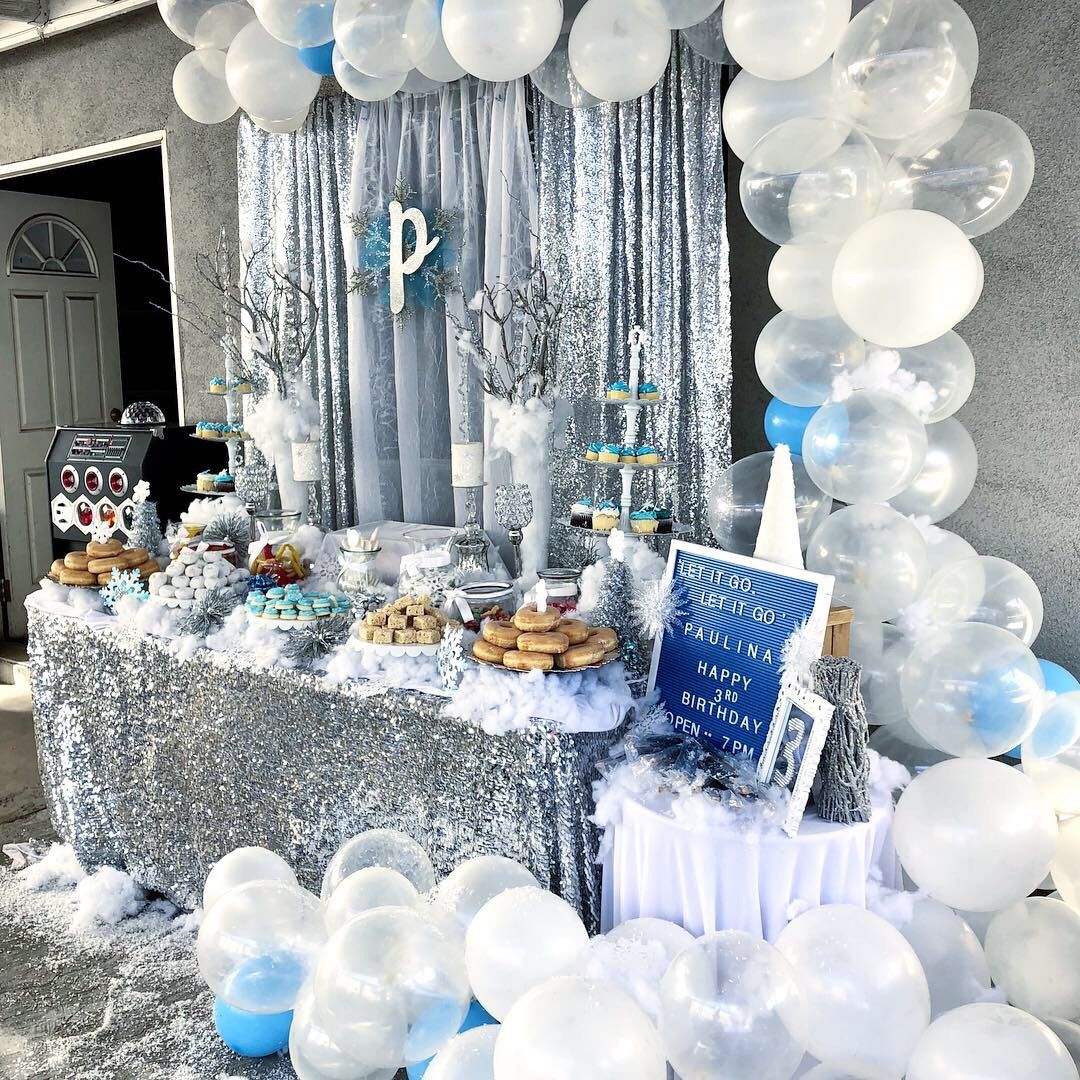 Frozen Theme Candy Table Set Up