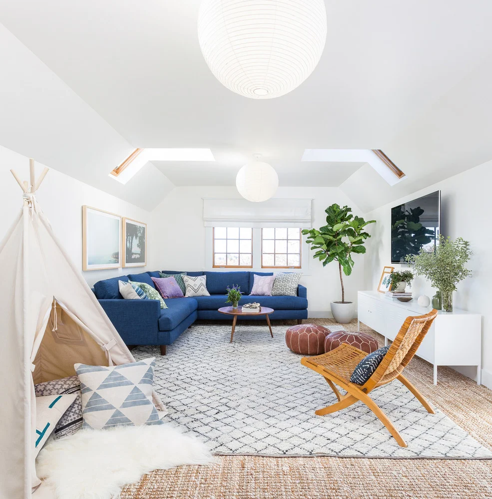 Get the Look: Modern Eclectic Family-Friendly Living Room