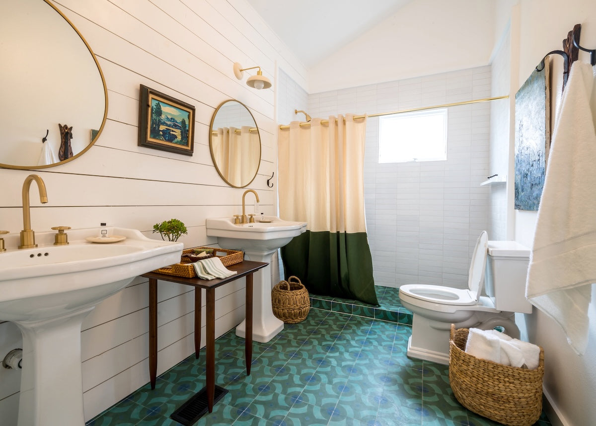 green bathroom tile inspiration: a guide to mood, tone and texture