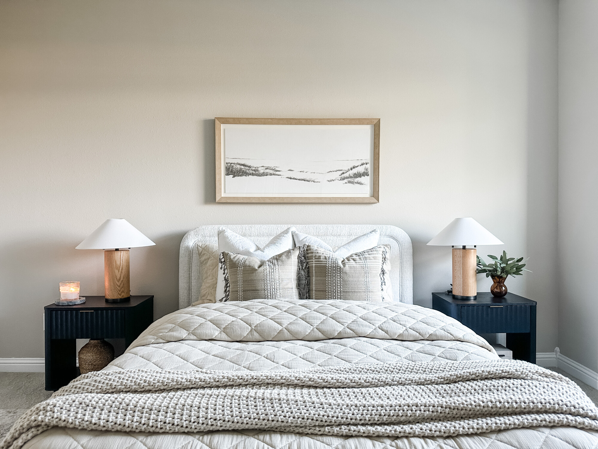 Guest Bedroom - Beige White Gray