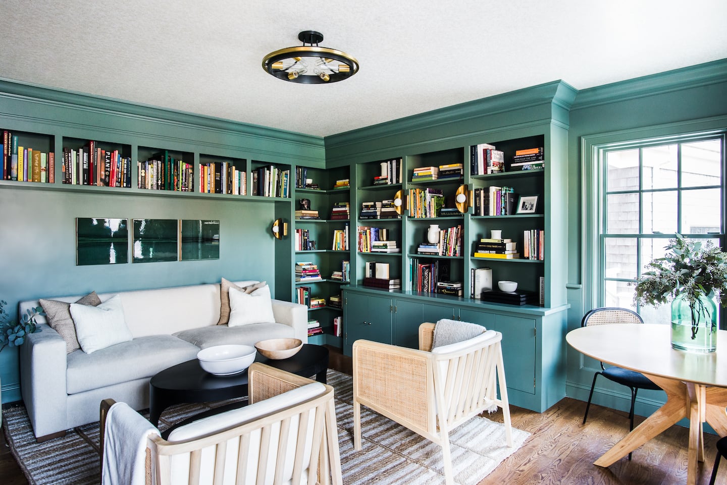 Home design ideas: Transforming an unused dining room into a library - The Boston Globe