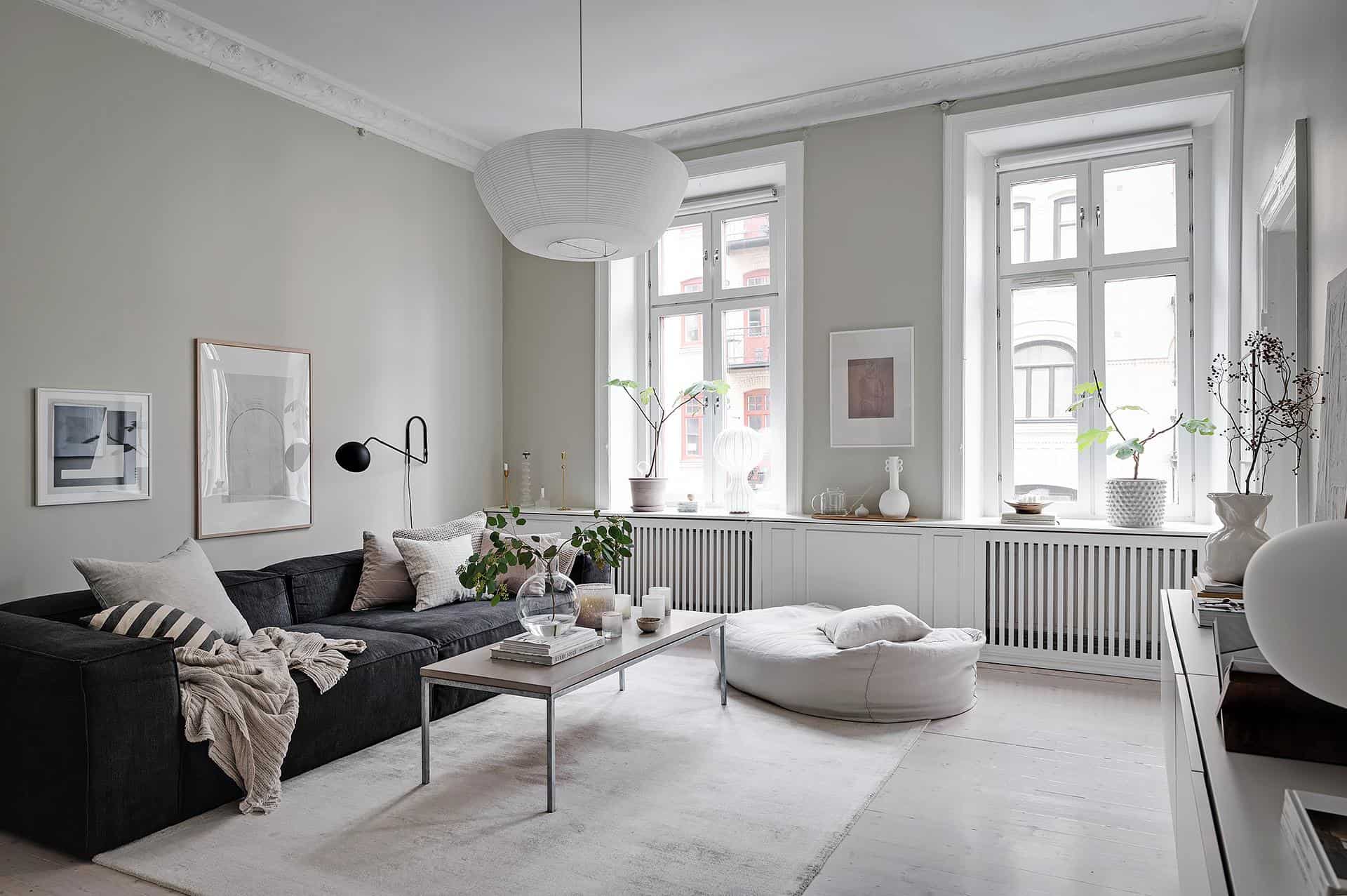 Home tour: A light greige living room and a grey kitchen - COCO LAPINE DESIGN