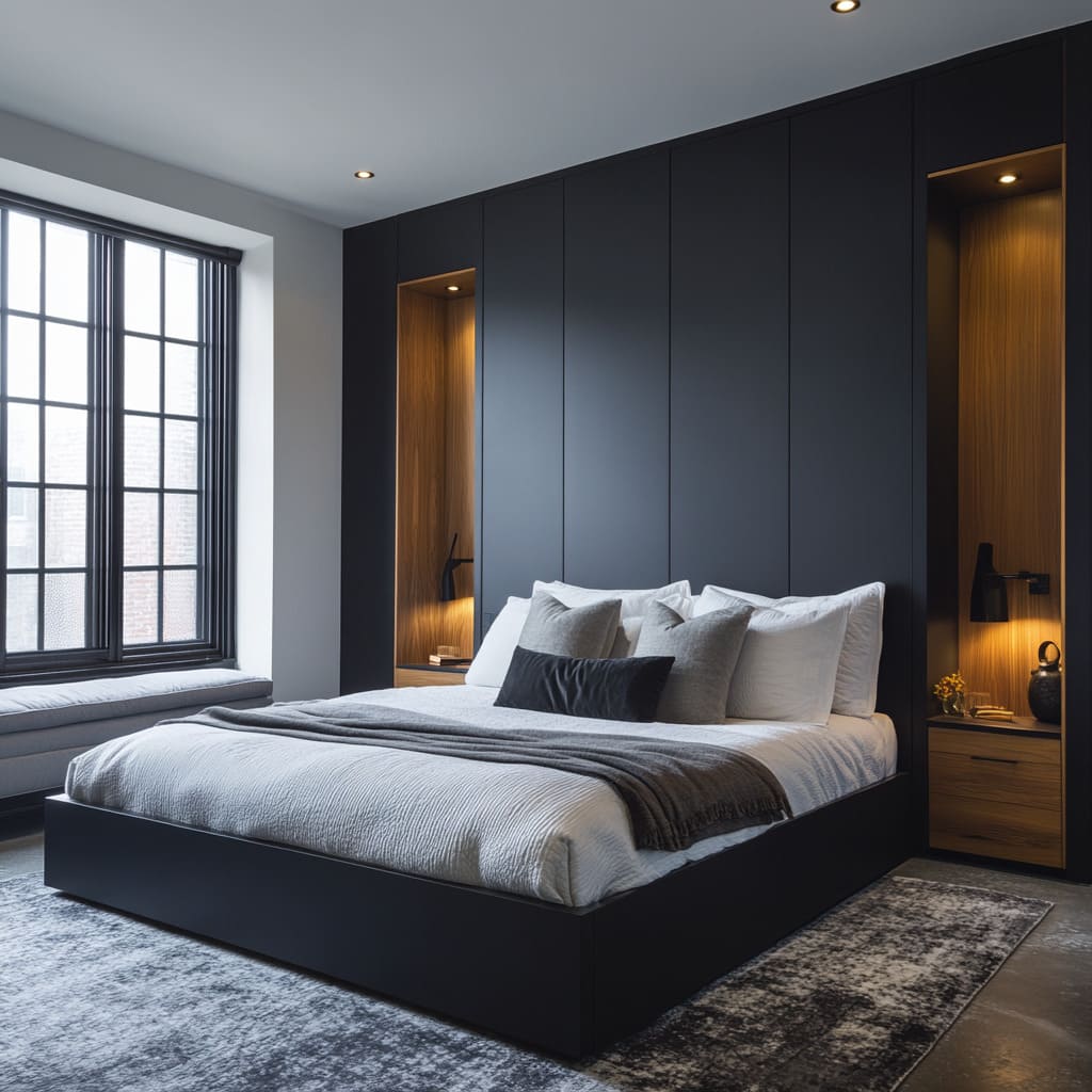How Designers Create A Stunning Black, Grey, White Bedroom