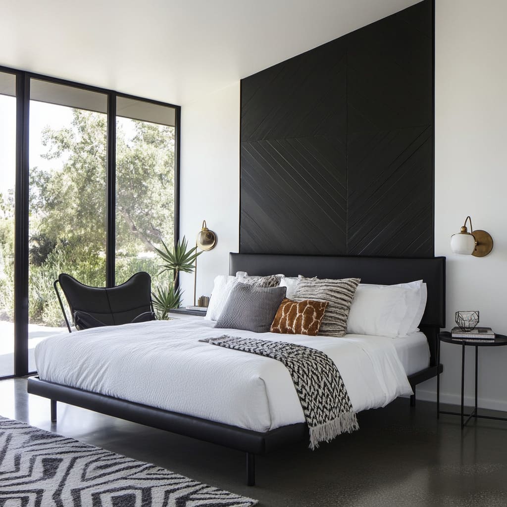 How Designers Create A Stunning Black, Grey, White Bedroom