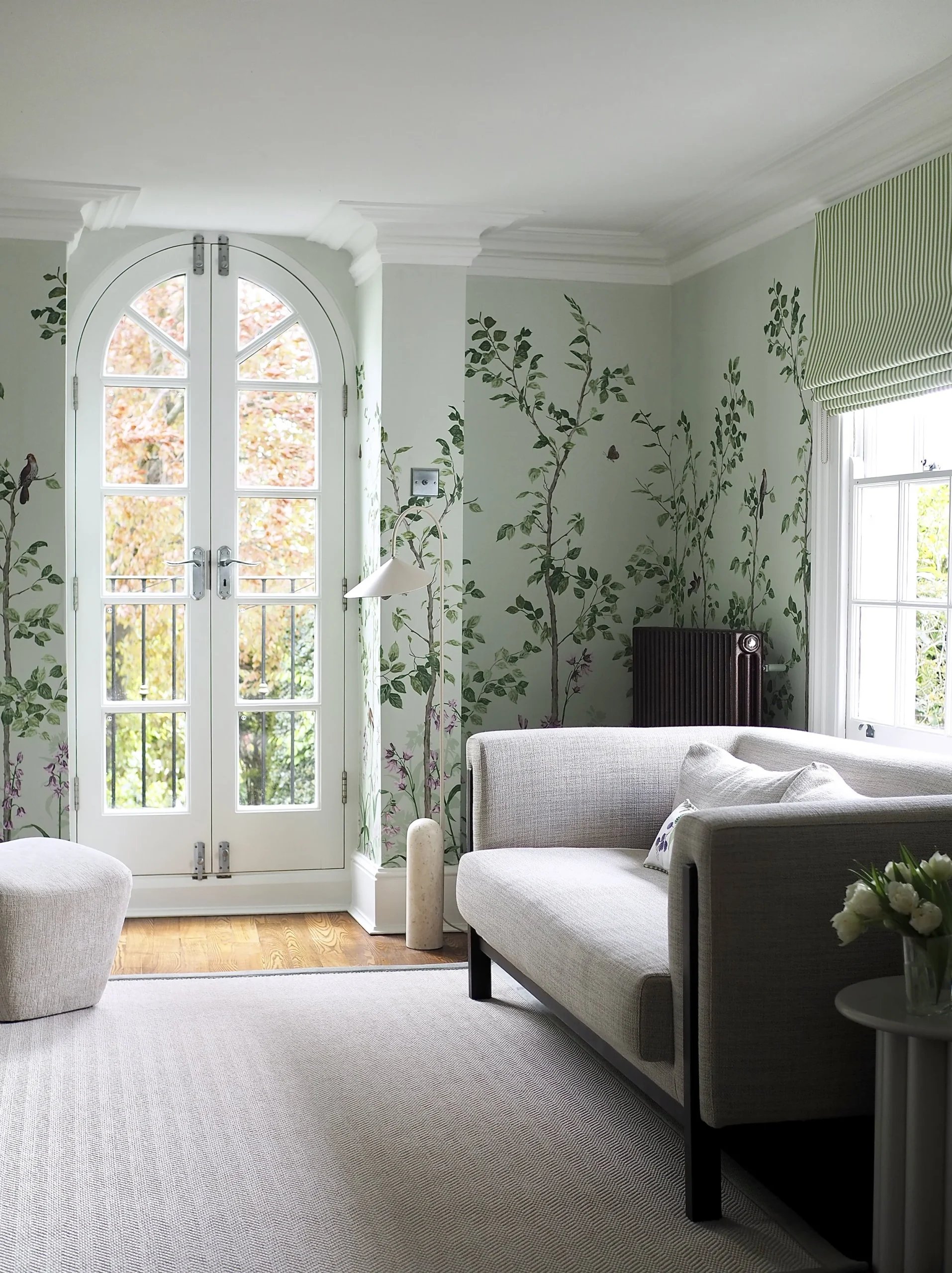 How I Created A Sophisticated Living Room Using Green Botanical Wallpaper — MELANIE LISSACK INTERIORS
