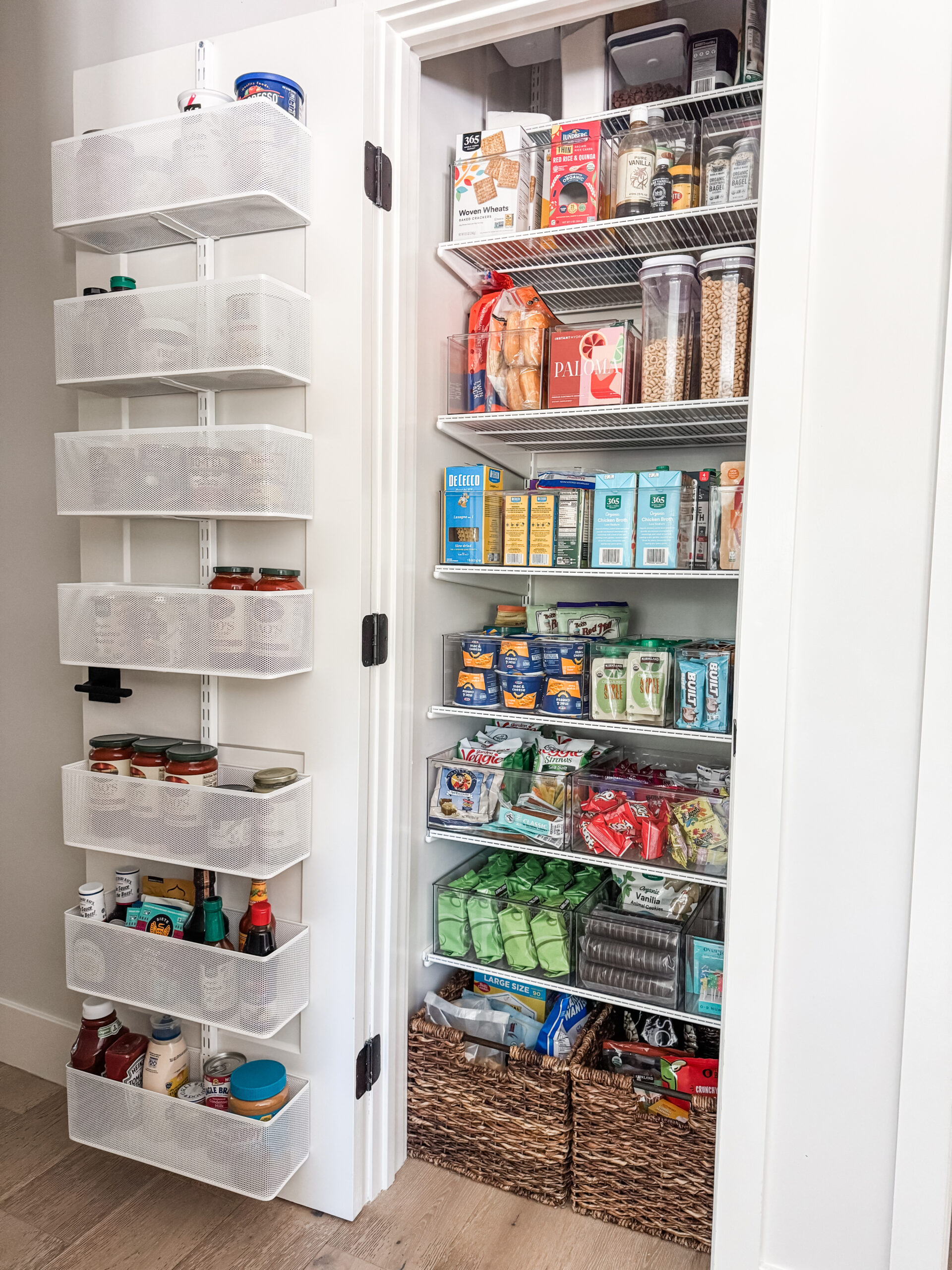 How To Organize a Coat Closet Sized Pantry - Simply Organized