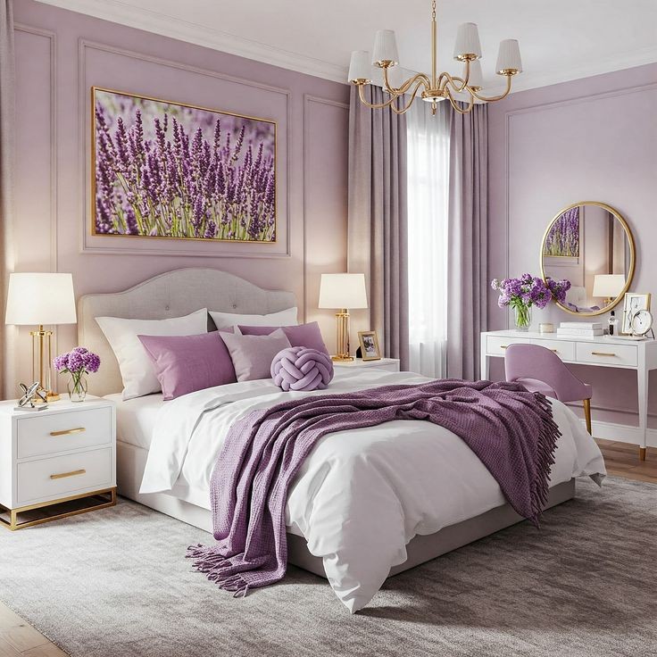 Lavender Colour Combination Paint Ideas for Wall | JSW Paints