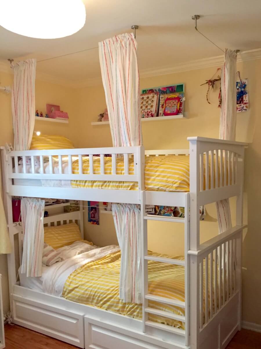 Lightweight and breathable bunk bed curtains