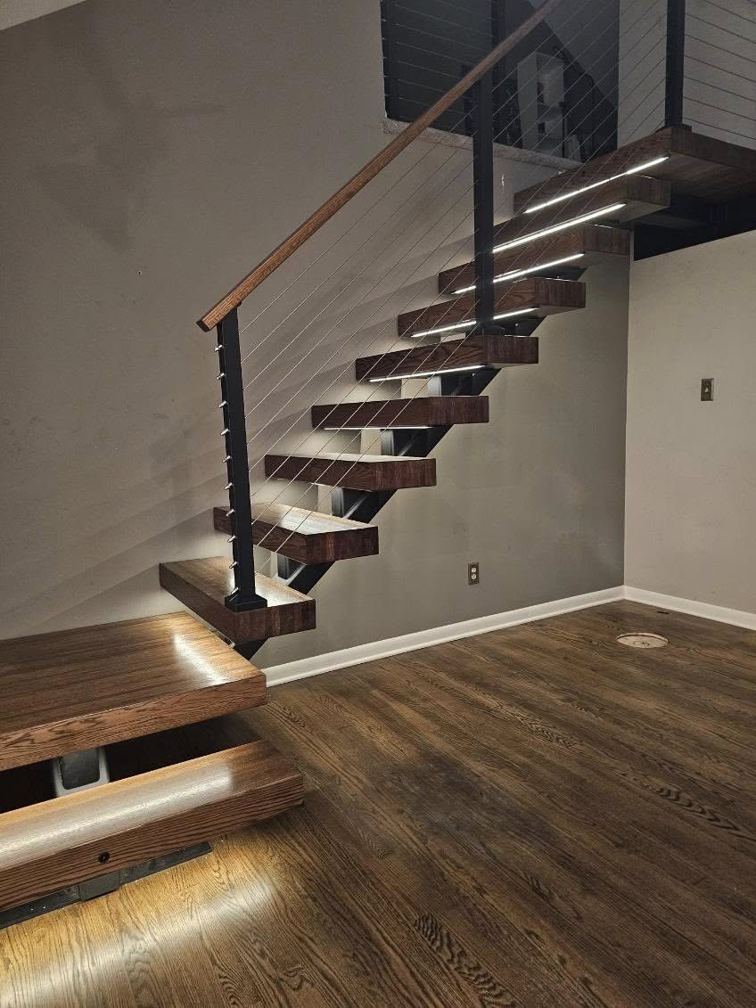 Modern Floating Stair Redesign | Cregger Construction