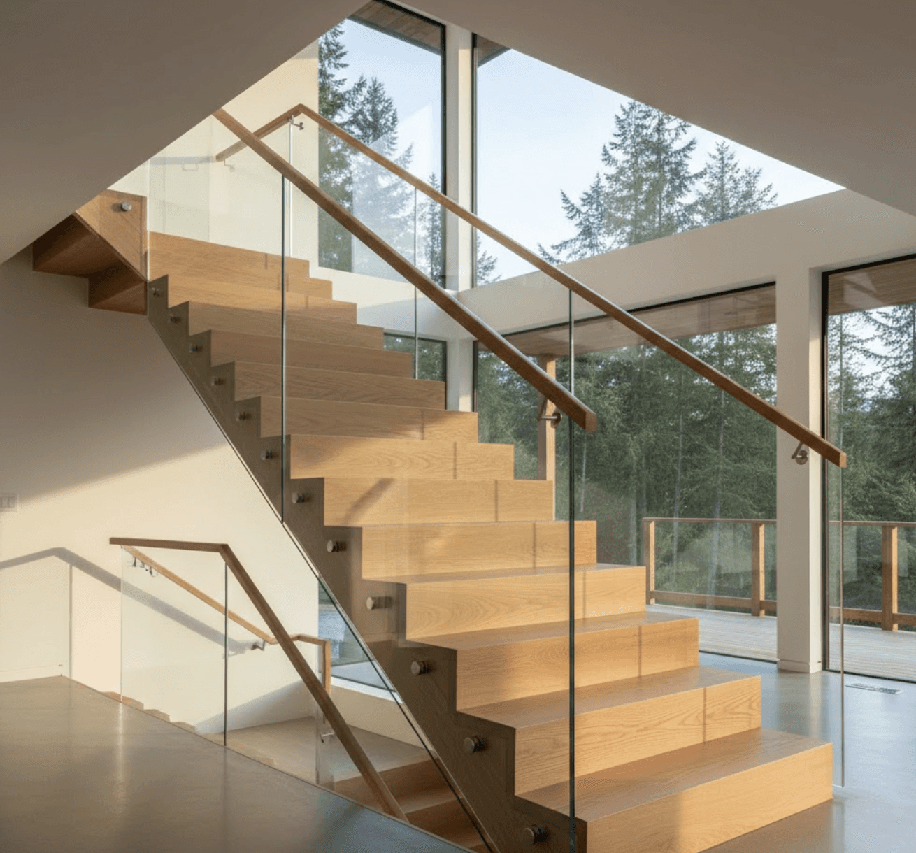 Modern Glass Staircase Design Ideas for 2026 | Tenmar - Tenmar