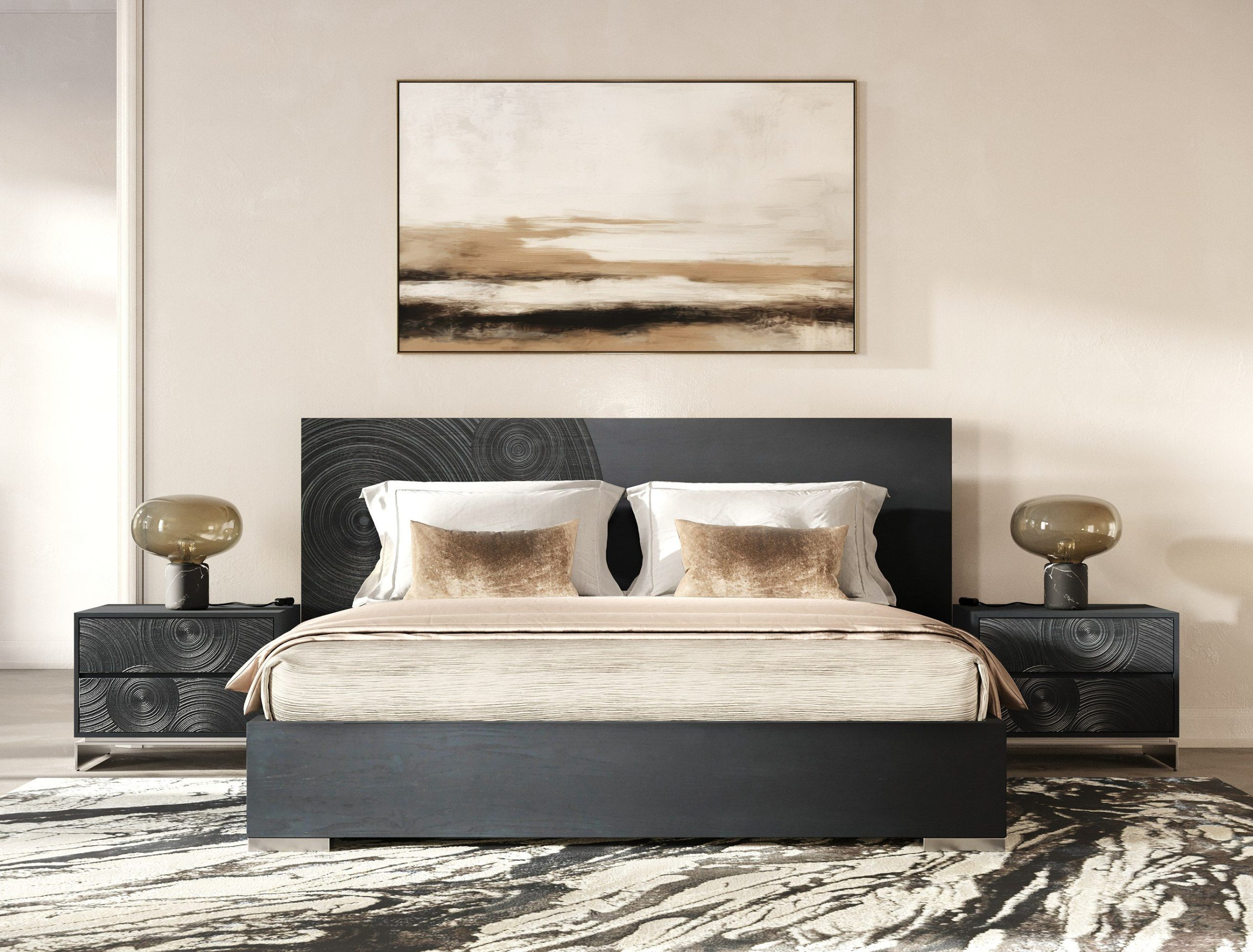Modrest Cirque - Modern Black Ash Bedroom Set