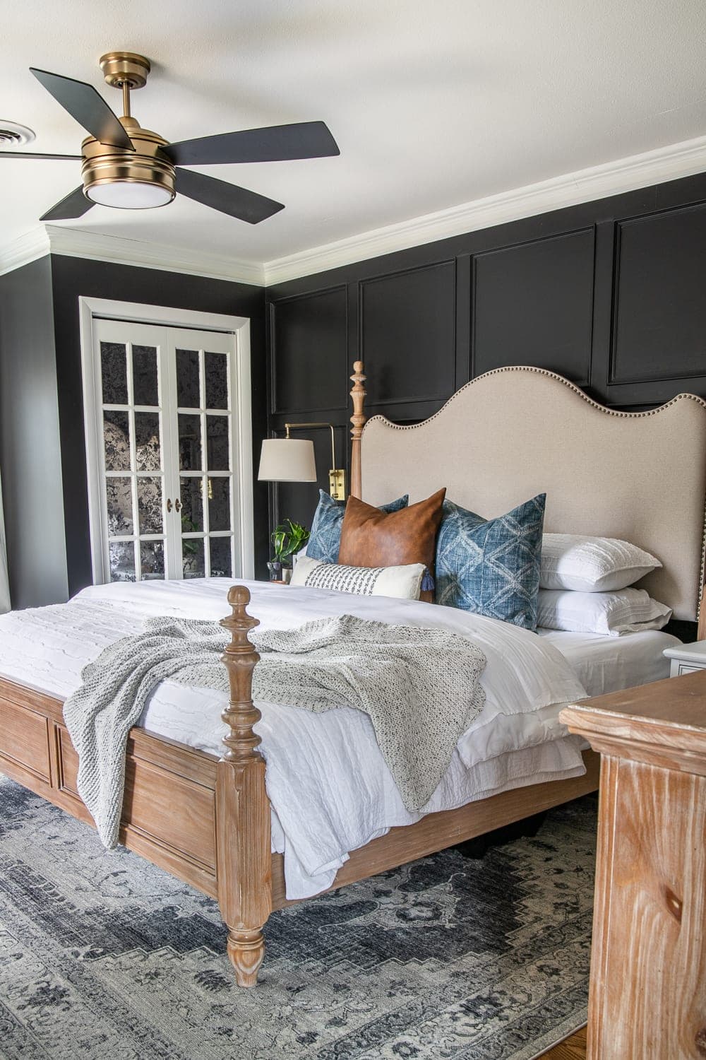 Our Moody Modern Vintage Master Bedroom Reveal! - Bless'er House