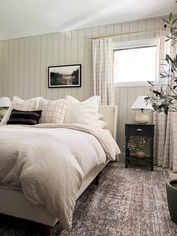 Primary Bedroom Makeover | Shiplap Accent Wall