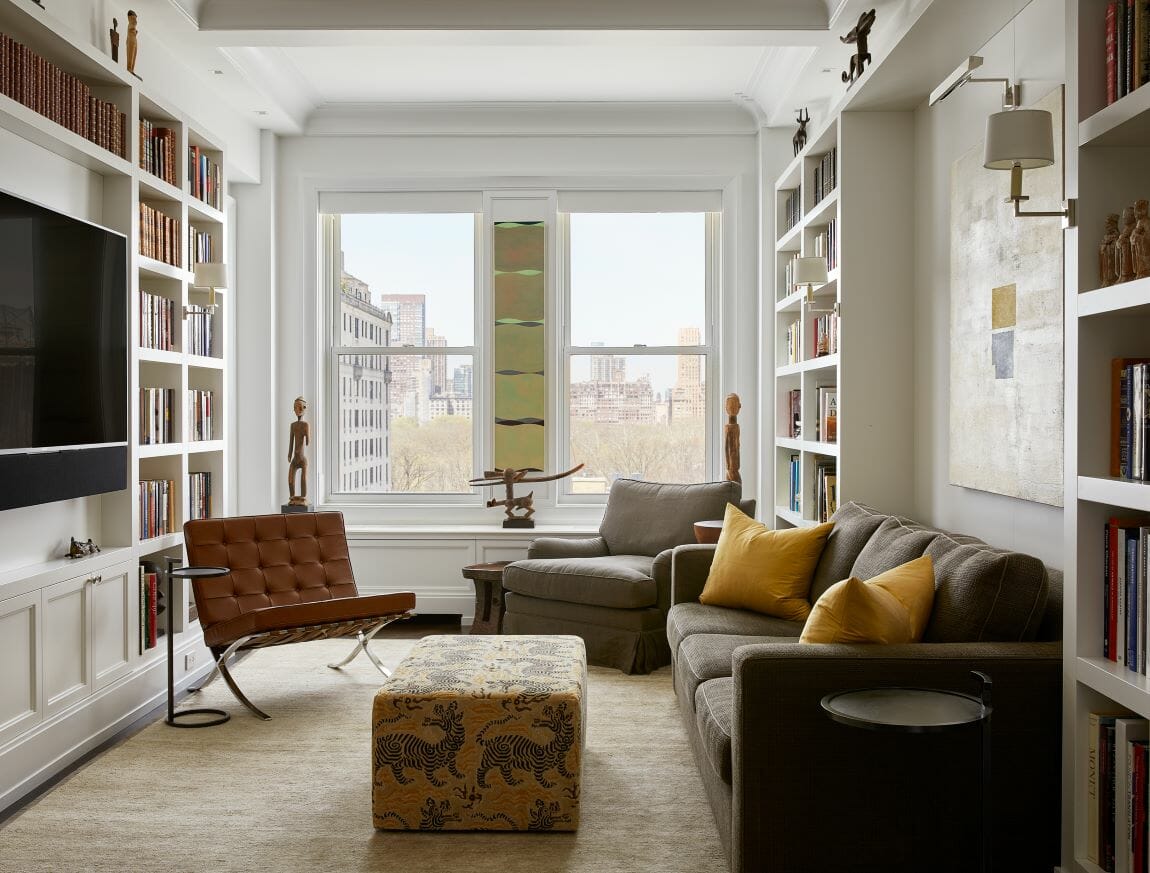 Shelf Built In Seating Living Room 20 Beautiful Living Rooms With Built-In Shelving