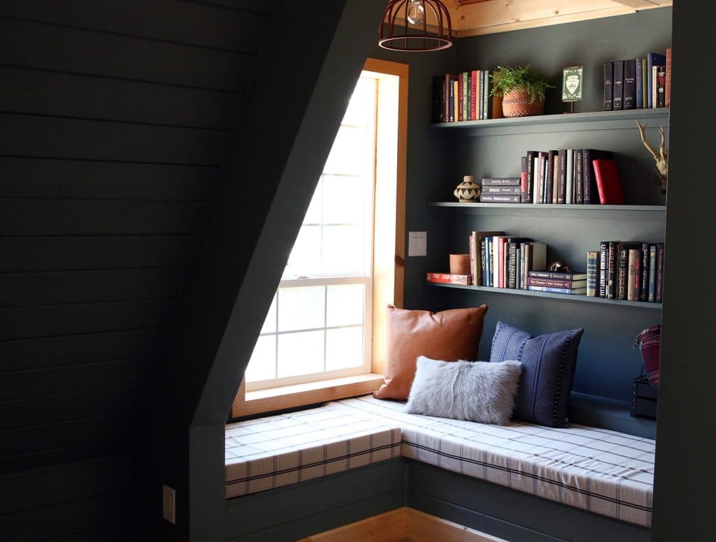 The Finished Reading Nook at the A-Frame! - Chris Loves Julia
