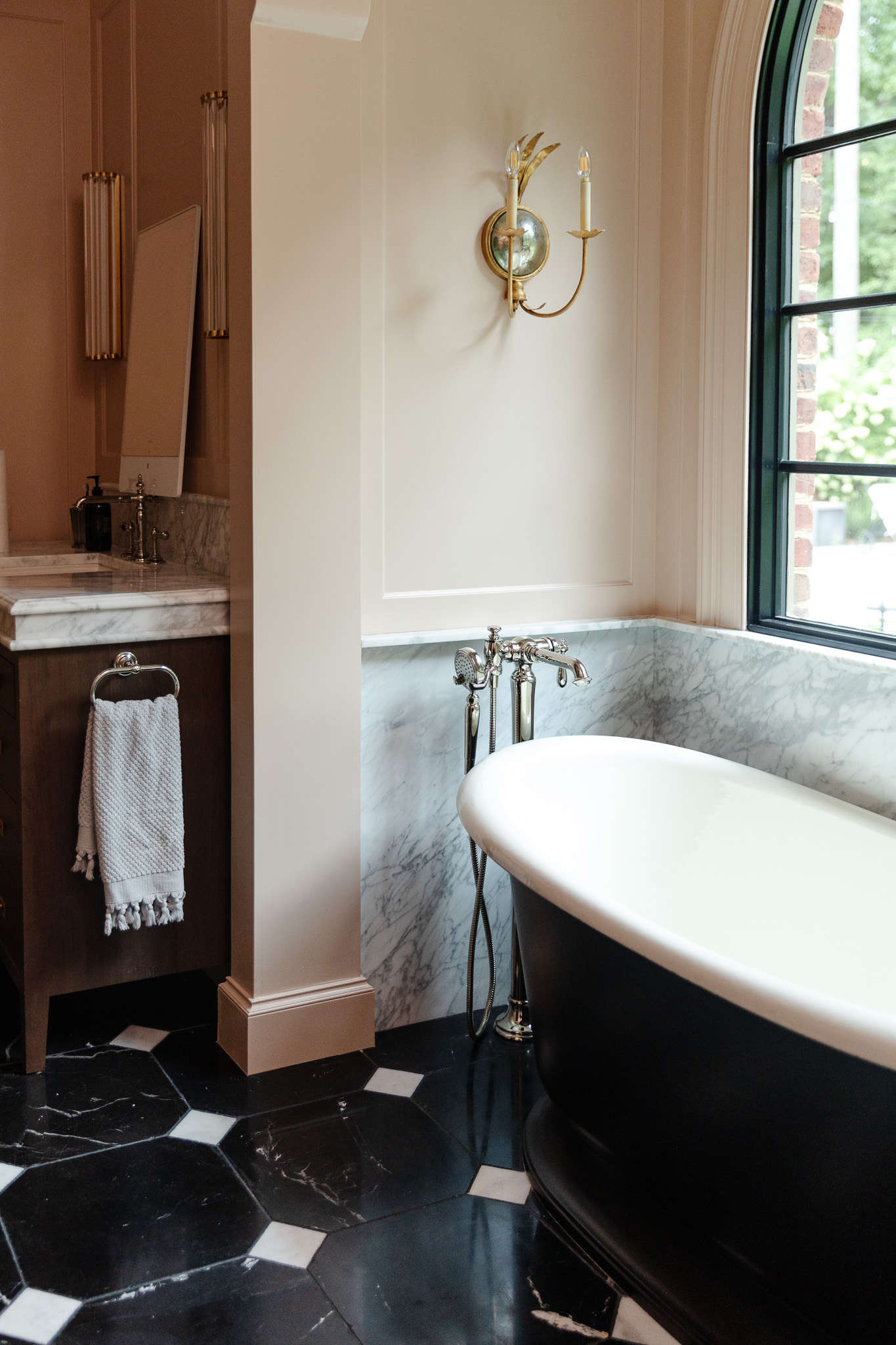 The Tile That Started It All: Creating Our Moody Modern Traditional Bathroom - Chris Loves Julia