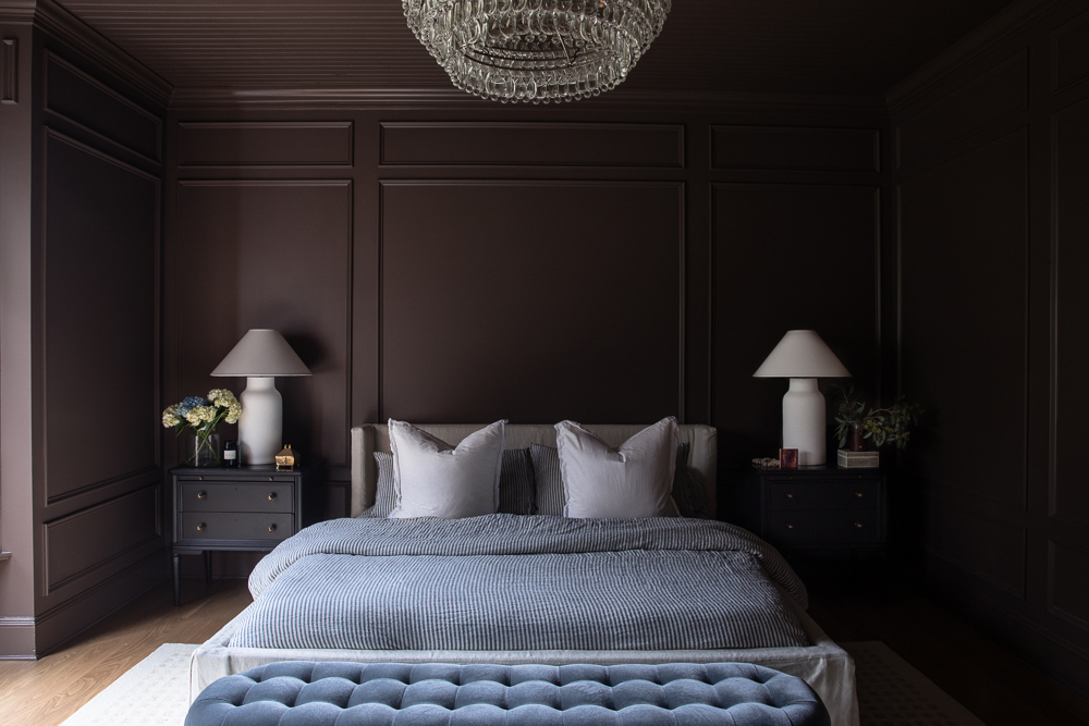 We Painted our Bedroom Dark Brown and couldn't love it more. - Chris Loves Julia